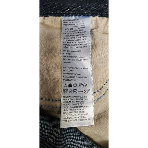 Signature Levi Strauss High Rise Skinny Blue Denim Jeans Size 8/29W - Picture 7 of 7